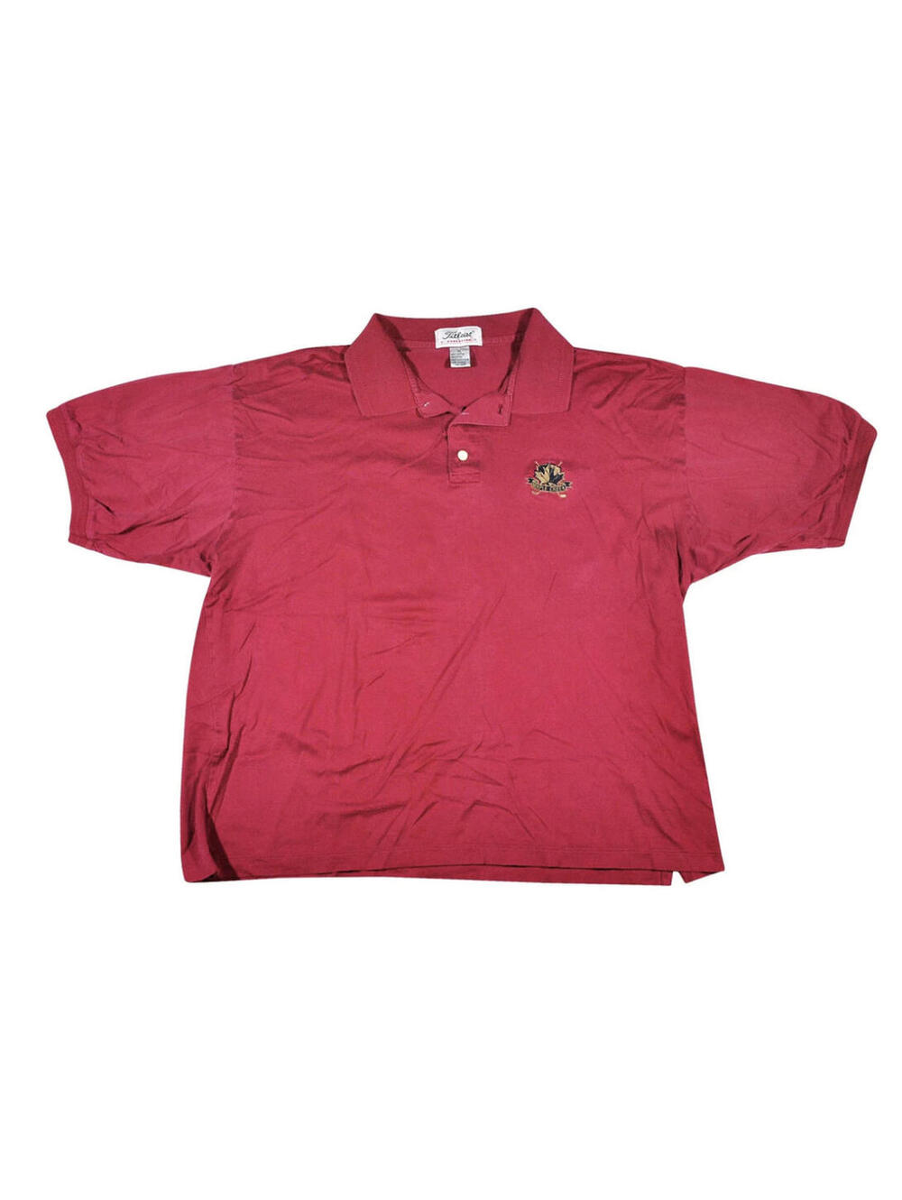 Vintage Titleist Maple Creek 90s Golf Course Country Club Red Polo Size X-Large